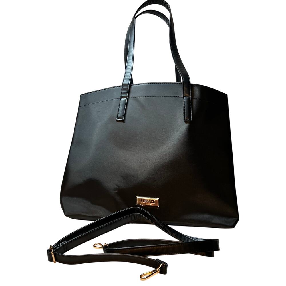Versace Fragrances Black Tote Travel Handbag Shoulder Carry-on Hand Bag Purse